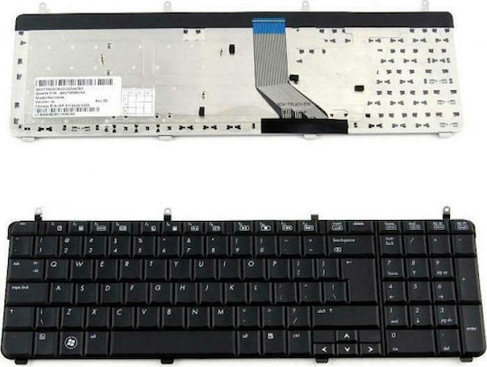 Laptop-Tastatur Für Pavillon dv7-2000/2100 Ohne Rahmen Und Englisch (UK) In Schwarz