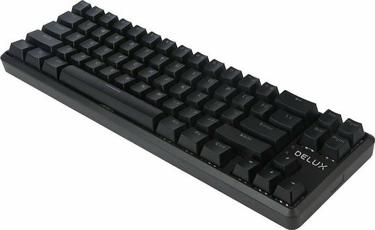 Delux KM32 Ασύρματο Gaming Πληκτρολόγιο 65% με Outemu Brown διακόπτες και RGB φωτισμό (Αγγλικό US)