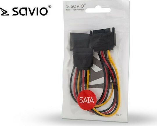 Savio 15-Pin Sata - 15-Pin Sata Kabel Mehrfarbig (AK-17)