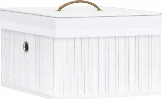 vidaXL Wooden Storage Box with Lid White 31x31x20cm 4 Pieces