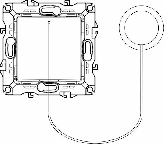 Aca Prime Front Plate Wall Push Cord Button without Frame Τραβηχτό με Κλιπ Brown 1000112406