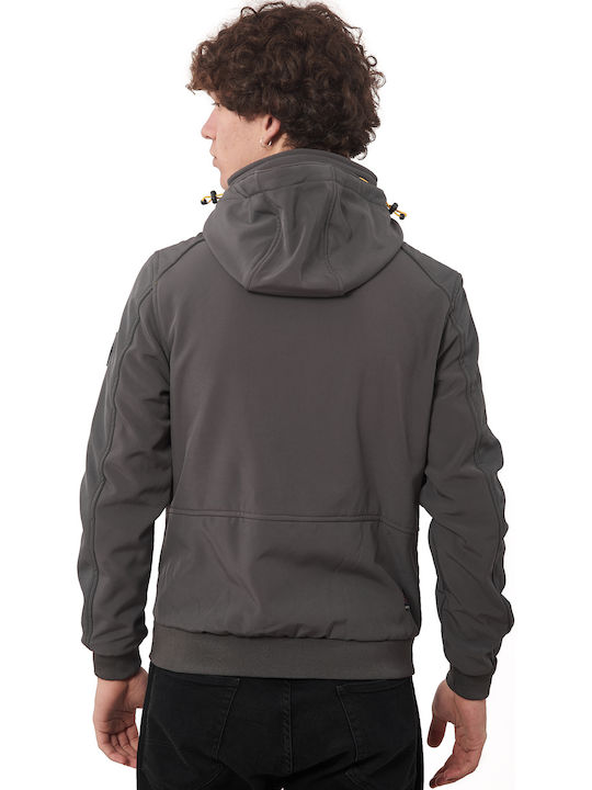 Ice Tech Men's Winter Bomber Jacket Waterproof Gray