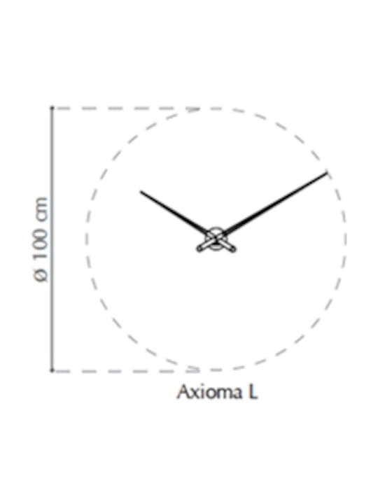 Nomon Axioma L Wall Clock Metallic Silver