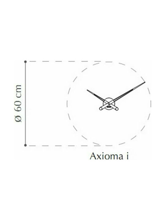 Nomon Axioma i Axi Wall Clock Metallic