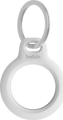 Belkin Secure Holder Keyring Θήκη Μπρελόκ Σιλικόνης για AirTag σε Λευκό χρώμα