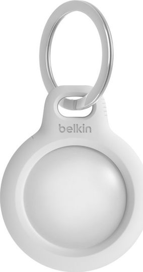 Belkin Secure Holder Keyring Θήκη Μπρελόκ Σιλικόνης για AirTag σε Λευκό χρώμα