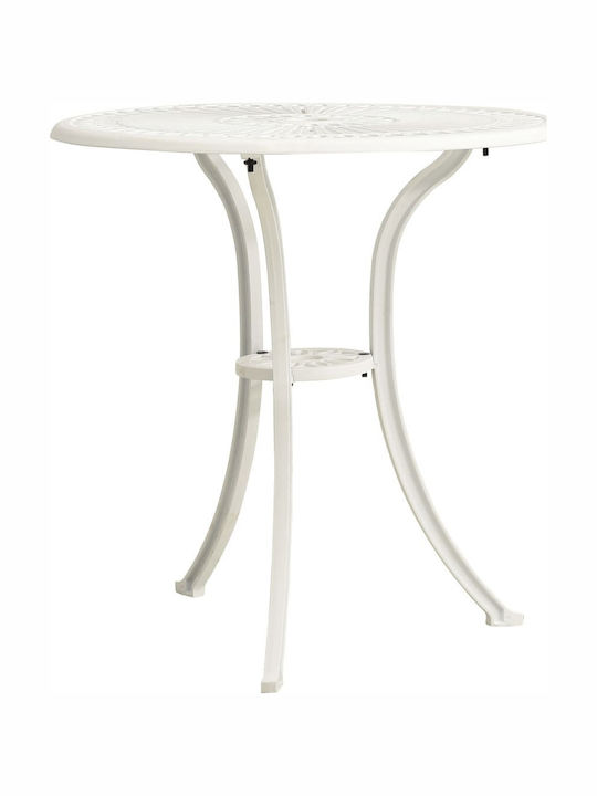 Sitting Room Outdoor Aluminum Table White 62x62x65cm