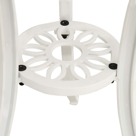 Tisch für kleine Außenbereiche Stabil White 62x62x65cm