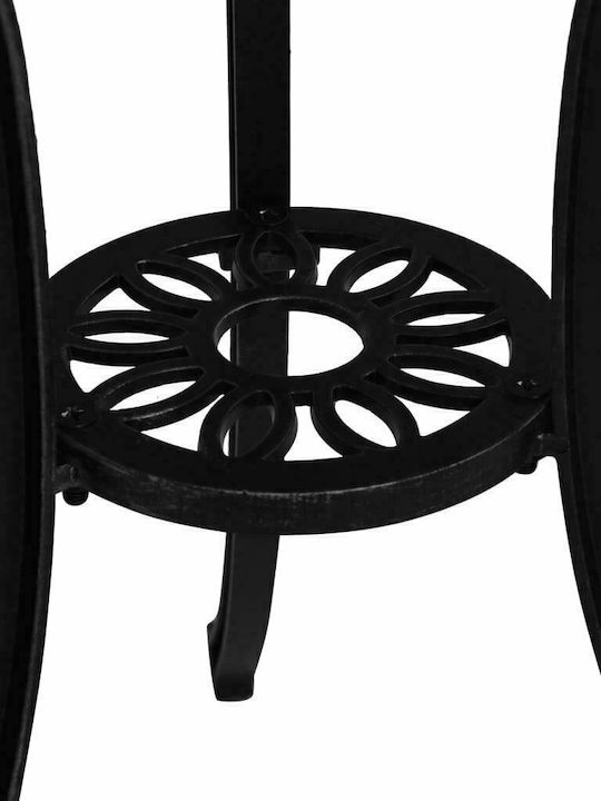 Masa pentru spații exterioare mici Aluminiu Negru 62x62x65buc