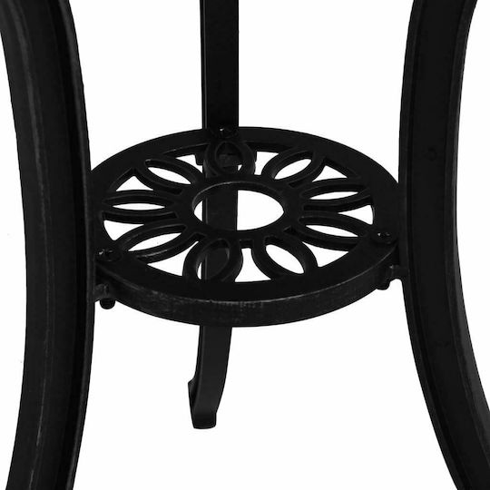 Tisch Café für kleine Außenbereiche Stabil Black 62x62x65cm