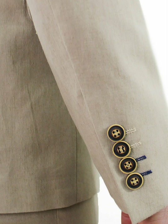 Men's Summer Suit Jacket Regular Fit Beige