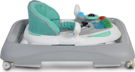 Cangaroo Sharky Baby Walker with Music for 6+ Months Green
