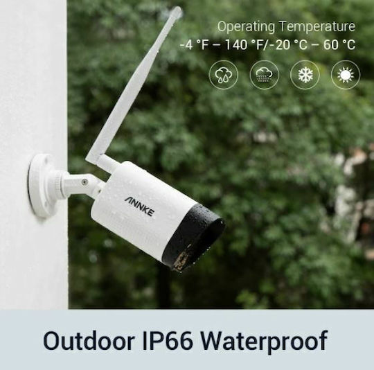 Annke Ι71GK IP Surveillance Camera Wi-Fi Full HD+ 3MP Waterproof with Two-way Communication and Lens 3.6mm
