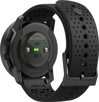 Suunto 9 Peak Titanium 43mm Αδιάβροχο Smartwatch με Παλμογράφο (All Black)