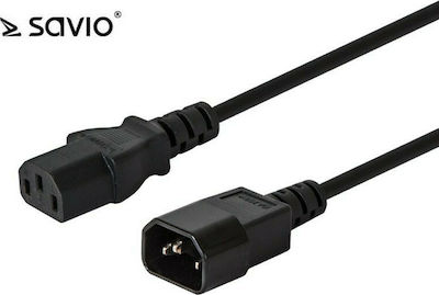 Savio power cable Schuko - IEC C14 Cable 1.2m Black (CL-99)