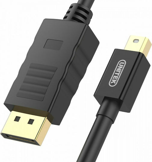Unitek Cable DisplayPort male - mini DisplayPort male 2m Μαύρο (Y-C611BK)