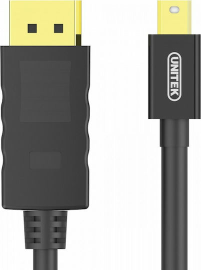 Unitek Cable DisplayPort male - mini DisplayPort male 2m Μαύρο (Y-C611BK)