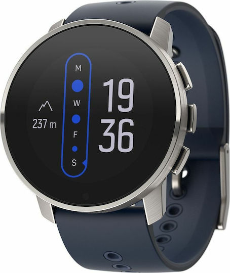 Suunto 9 Peak Titanium 43mm Αδιάβροχο Smartwatch με Παλμογράφο (Granite Blue Titanium)