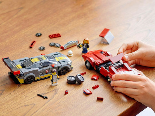 LEGO Speed Champions Chevrolet Corvette C8.R Race Car and 1968 Chevrolet Corvette for 8+ Years