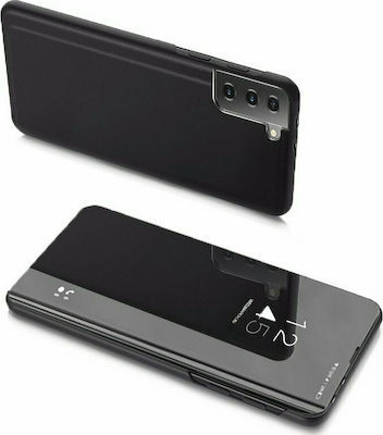 Hurtel Clear View Plastic Book Black (Galaxy S21 5G)