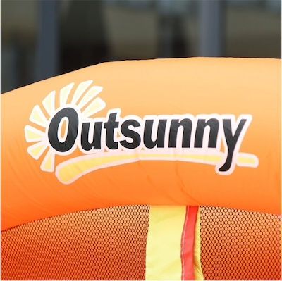 Outsunny Φουσκωτό Kasten mit Trampolin & Rutsche Φουσκωτό Κάστρο Τραμπολίνο με Τσουλήθρα και Πισίνα 300x280x170cm 342-020V90