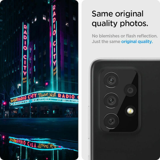 Spigen Optik Lens Protector Προστασία Κάμερας Tempered Glass Μαύρο για το Galaxy A72