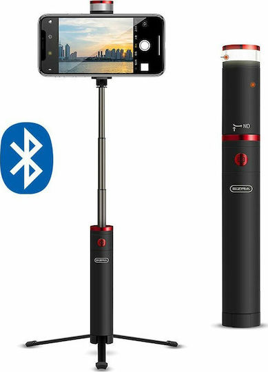 Ezra BST01 Selfie Stick Τρίποδο Κινητού Bluetooth Μαύρο