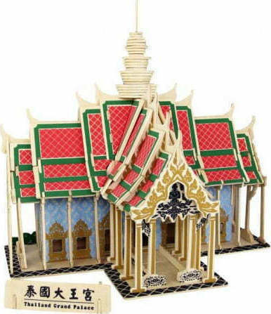 Anelixi Wooden Construction Toy Wooden Assembly Construction: Grand Palace Thailand for Children 8+ years old+ Years