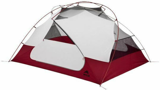 MSR Elixir 3 Red Backpacking Tent Σκηνή Camping Ορειβασίας Κόκκινη με Διπλό Πανί 3 Εποχών για 3 Άτομα Αδιάβροχη 1500mm 324x213x104εκ.