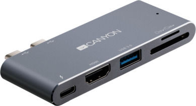 Canyon Docking Station με Διπλό USB-C HDMI 4K PD Γκρι (CNS-TDS05DG)