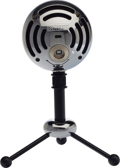 Blue Microphones Snowball Πυκνωτικό Μικρόφωνο USB Επιτραπέζιο για Φωνητικά σε Ασημί Χρώμα