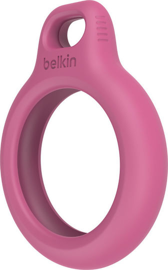 Belkin Secure Holder with Strap Θήκη Μπρελόκ Σιλικόνης για AirTag σε Ροζ χρώμα