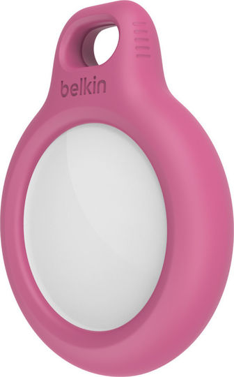 Belkin Secure Holder with Strap Θήκη Μπρελόκ Σιλικόνης για AirTag σε Ροζ χρώμα