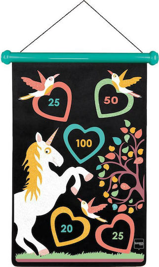 Scratch Europe Set with Target & Darts Children's Magnetic Target 2 Sides with 6 Darts - Unicorns