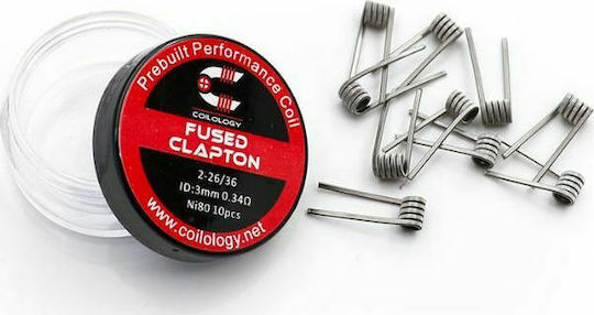 Coilology Fused Clapton Σύρμα για D.I.Y. Ηλεκτρονικού Τσιγάρου 0.34ohm 10τμχ