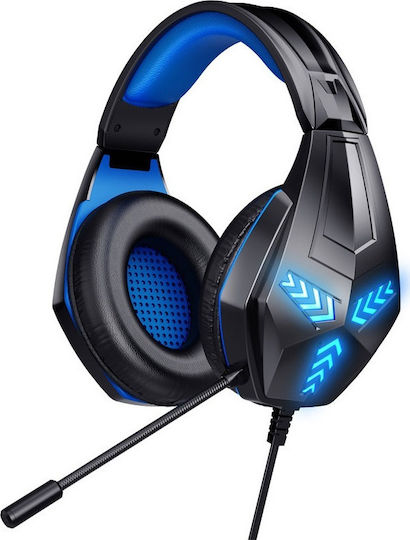 Komc M204 Over Ear Gaming Headset με σύνδεση 3.5mm Blue