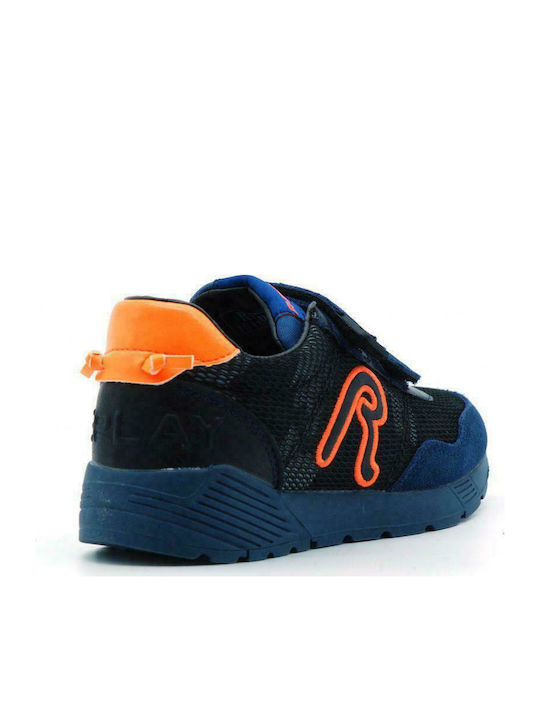 Replay Kids Sneakers JS180050S with Scratch Blue