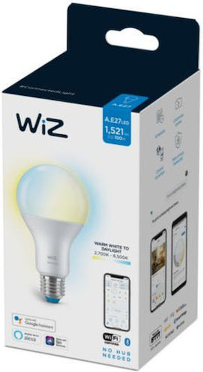 WiZ Smart Λάμπα LED 12W για Ντουί E27 και Σχήμα A67 Ρυθμιζόμενο Λευκό 1521lm Dimmable