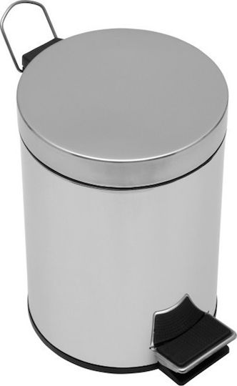 Verdi Inox Καλαθάκι Μπάνιου 5lt Ασημί