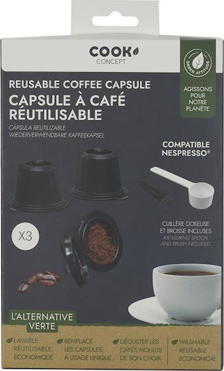 Cook Concept Refillable Capsules Compatible with Machine Nespresso 3caps,tobolek