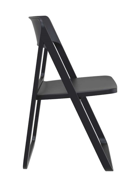 Outdoor Chair Polypropylene Dream Black 4pcs 48x52x82cm