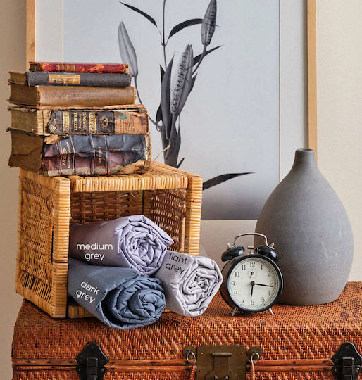 Cokitex Power Nap Σετ Σεντόνια Υπέρδιπλα 220x240εκ. Dark Grey (4τμχ)