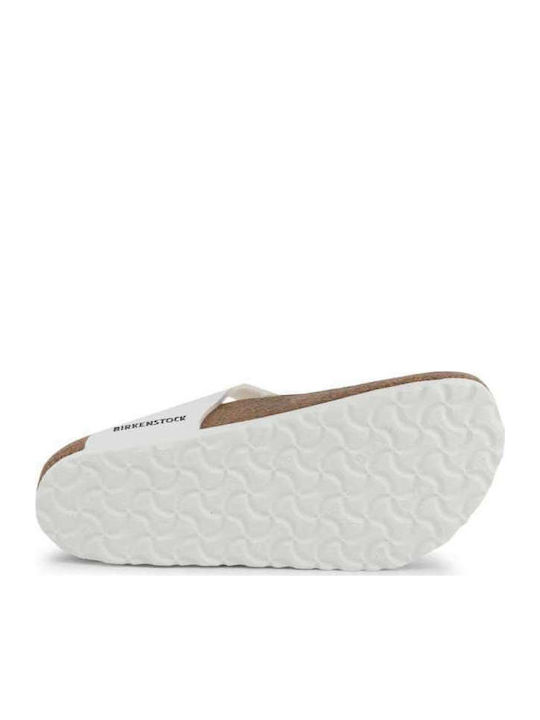 Gizeh Birko-Flor Women's Flat Sandals Anatomic in White Color Regular Fit