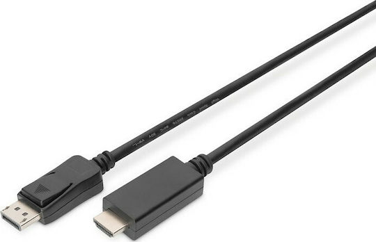 Digitus Cable DisplayPort male - HDMI male 2m Black (AK-340303-020-S)