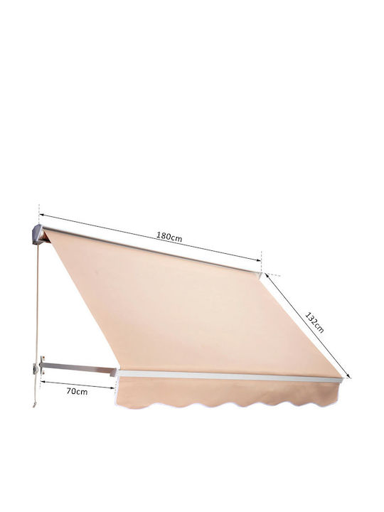 Outsunny Cort Terasă Bej x0.7m