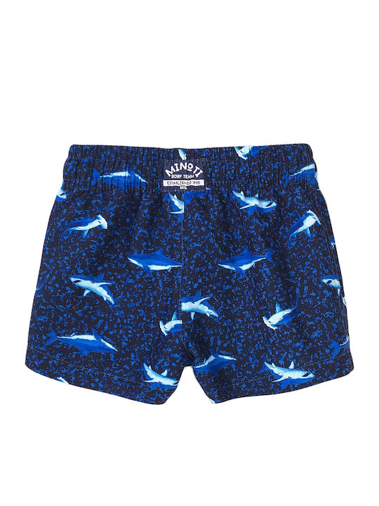 Minoti Shark Kinder Badeanzug Badeshorts Blau