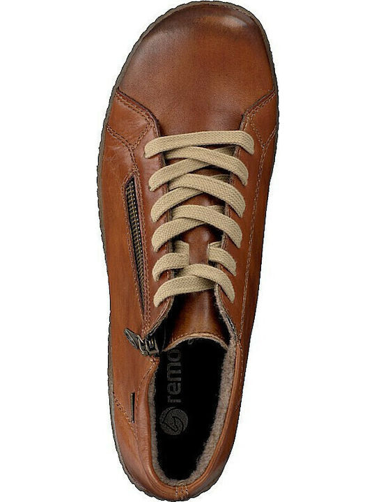 Leather Tabac Brown Men's Boots Waterproof Anatomical with Zipper