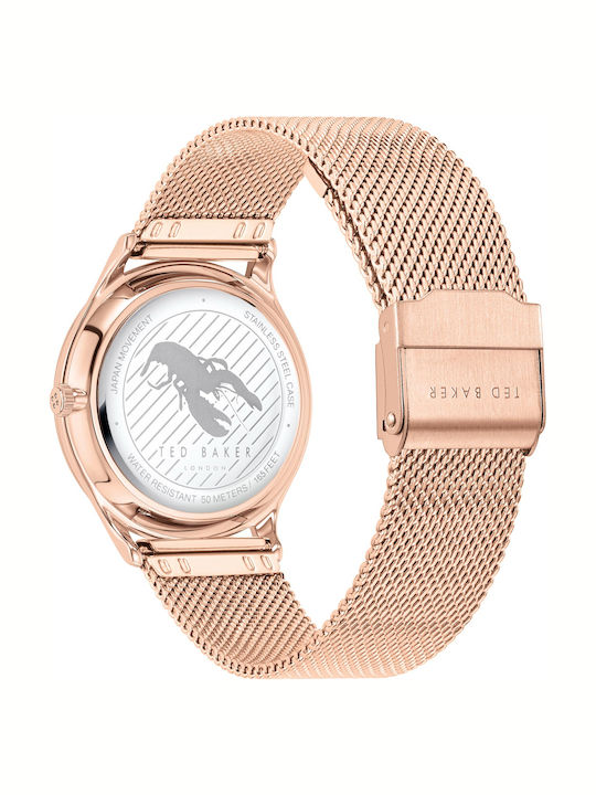Ted Baker Belgravia Damen Uhr mit Rose Gold Metallarmband