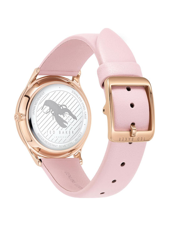 Ted Baker Belgravia Watch with Pink Leather Strap