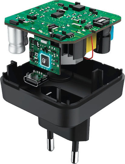 HAMA Kabeloser Handyladegerät mit USB-C Stromlieferung Schwarz (178273)